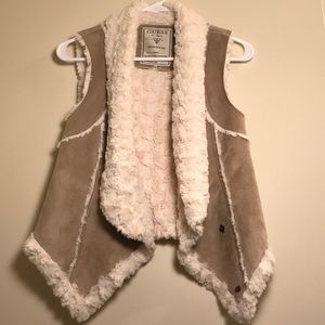 Guess Faux Suede Sherpa Vest